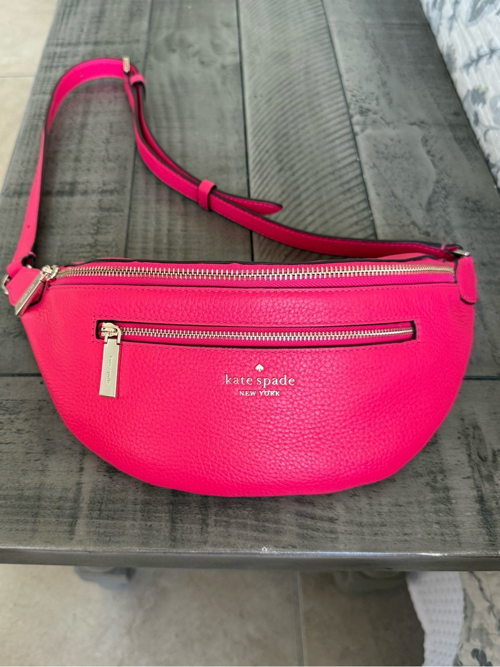 Kate spade Leila belt bag gingerbread waist Fanny leather new